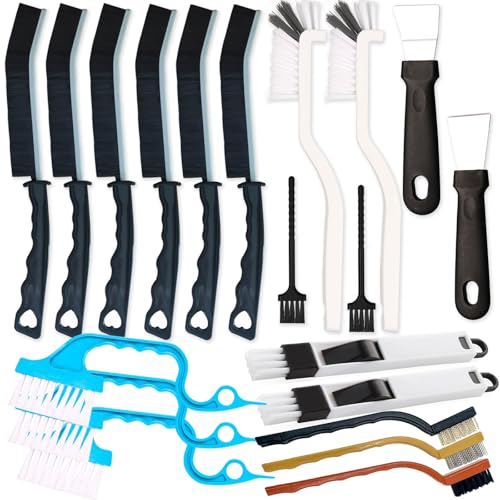 20 PCS Crevice Cleaning Brush Set - Multi-Purpose Hard Bristle Brushes for Deep Cleaning Kitchen, Bathroom, Grout, Sink, Cup, Blender, Corners, Tight Spaces - size: 20 PCS