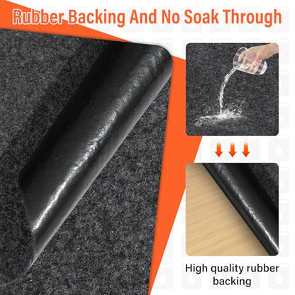2 Pack 36 x 60 Inch Premium Oil Spill Mat,Garage Floor Mat for Under Car,Highly Absorbent Maintenance Mat Protect Your Floor from Oil Drips, Spills, Splashes and Stains - size: GFM-60x36IN-2PC