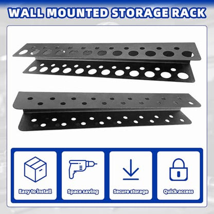 2 Pack Screwdriver Organizer Wall Mounted – Heavy Duty Rustproof Tool Organizer with Durable Design, Space-Saving Storage for Garage, Workshop, Home Workbench