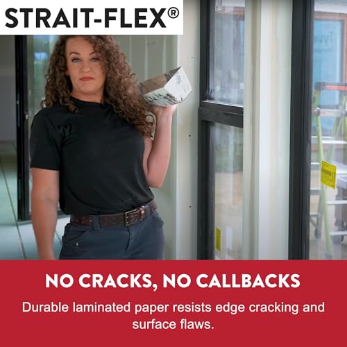 Drywall Tape – Pro-Flex300 Drywall Repair Corner Bead – Flexible PVC-Free for Inside and Outside 90 Degrees or Off-Angle Corners – Crack-Free Drywall Finishing - 3" x100ft