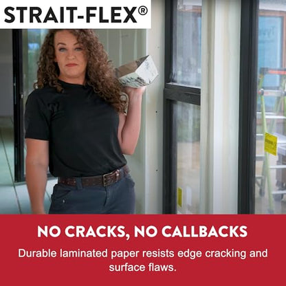Drywall Tape – Pro-Flex300 Drywall Repair Corner Bead – Flexible PVC-Free for Inside and Outside 90 Degrees or Off-Angle Corners – Crack-Free Drywall Finishing - 3" x100ft