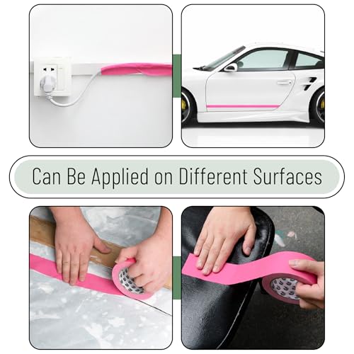 Bates- Gaffers Tape 2 Inch x 23 Yards, Pink Gaffer Tape 2 inch, Polyethylene-Coated Cloth, Non-Reflective, No Residue - color: Pink, size: 2 Inch x 23 Yards