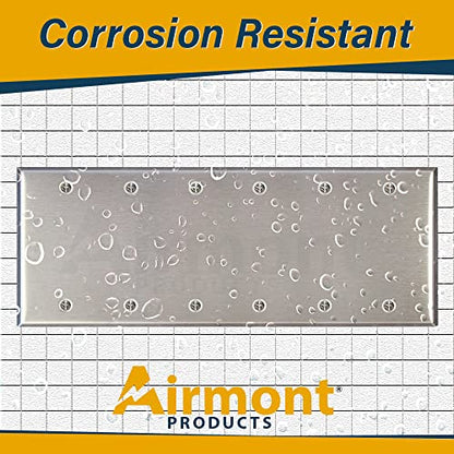 Stainless Steel Blank Wall Plates, 6 Gang Standard Size 4.50'' x 11.75'' Corrosion and Heat Resistant, Silver Metal, Cover Unused Electrical Sockets or Switch Holes - size: 6 Gang