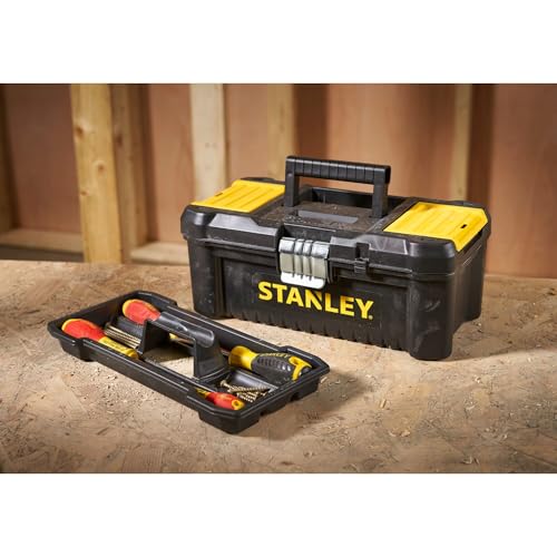 Stanley STST1-75515 Toolbox "Essential" with metal latches, Black/Yellow