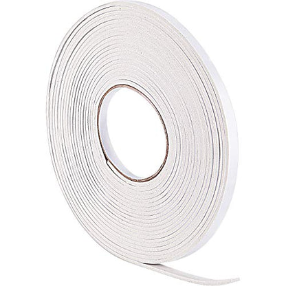 Hestya 1/8 in x 3/8 in x 32.8 ft Foam Draught Excluder Weather Strip Tape Weatherstrip Weather Seals for Door, Soundproofing Door Seal, Weatherstrip, Air Conditioning Seal Strip(3 mm,White) - size: 3 mm