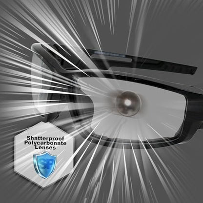 Birdz Eyewear Swoop Anti-Fog Padded Motorcycle Sunglasses Riding Glasses 2 Pairs Black Frame with Clear & Smoke Lenses for Day & Night ANSI Z87 .1 (Clear/Smoke)