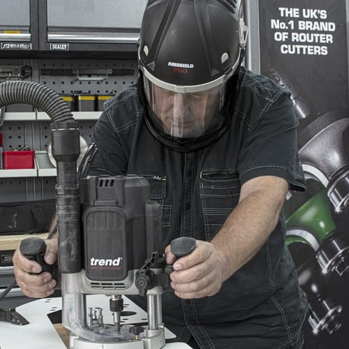 TREND Airshield Pro Full Air Circulating Face Shield w/Ear Defenders - Complete Face and Hearing Protection Pack, AIR/PRO/D2 - style: Mask & Ear Defenders