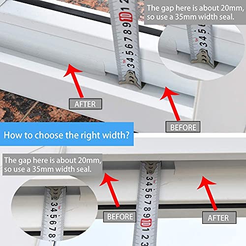 TAROSE Weather Stripping, 33 Feet, Transparent, 45MM, Silicone, Door Seal, Window Seal - color: Lucent, size: 45 Mm, 33ft
