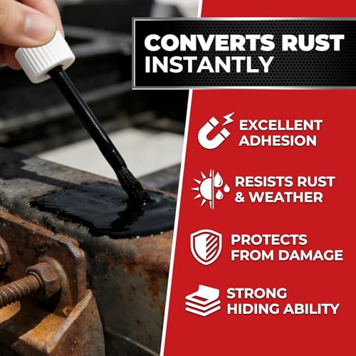 Rust Black Touch Up Paint, Multi Surface Acrylic Black Touch Up Paint Pen Scratch Repair for Rust Metal,Walls,Cabinets,Appliances,Wood,Door,Furniture,Enamel, High Temperature Heat Resistant, 1.5 Fl Oz - color: Black-GWX-7