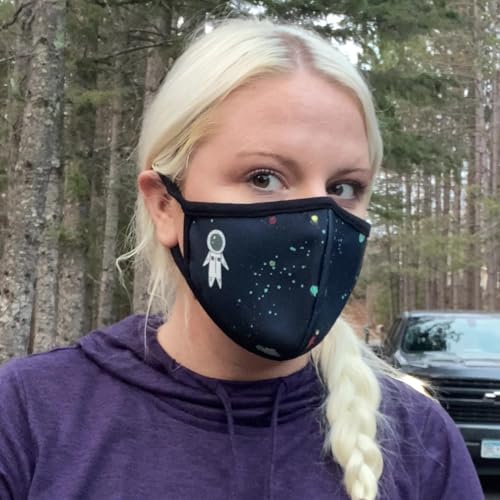 3 Pack Astronauts Dust Mouth Face Mask - Inner White Cotton - Dustproof Saw-Dust Washable - Reusable Comfy - Cotton Protective Breathable Soft Warm Windproof Face Protection for Man and Woman - color: 3 Pack Astronauts