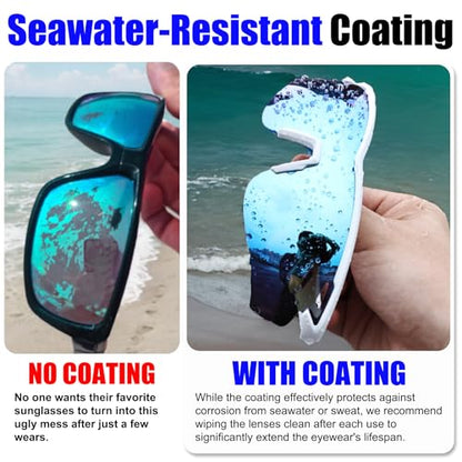 Polarized Sports Sunglasses for Men Women,Wrap Around Sun Glasses for Running Cycling Baseball Fishing Golf Hiking - color: White Blue