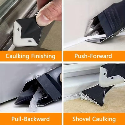 9 PCS Caulking And Grout Tool Kit, Silicone Scraper Set For Sealant Removal And Surface Finishing