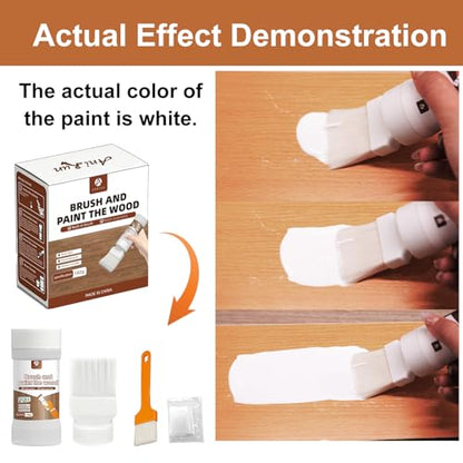 White Paint, Touch-Up Paint for Furniture, Cabinets, Wood, Metal No Sanding, Fast Drying, Water Based Multi Surface, 6.35 oz - color: White