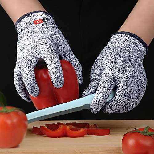2PCS Cut Resistant Gloves, Cutting Gloves Level 5 Protection for Kitchen - size: Medium, style: Original