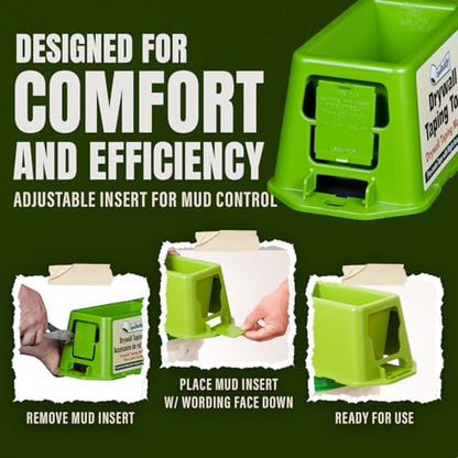 Buddy Tools TapeBuddy Drywall Taping Tool - Simplifies Drywall Banjo Taping - Reliable & Efficient Tape Dispenser for DIYers - Easy to Use - Reduces Mess and Waste