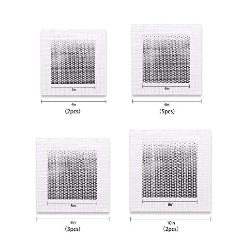 12 Pack 2/4/6/8 Inch Drywall Repair Patch, Aluminum Wall Repair Patch Kit Self Adhesive Fiber Mesh Over Galvanized Plate,Screen Patch Repair for Drywall Plasterboard (2/4/6/8 Inch) - color: 2+4+6+8inch
