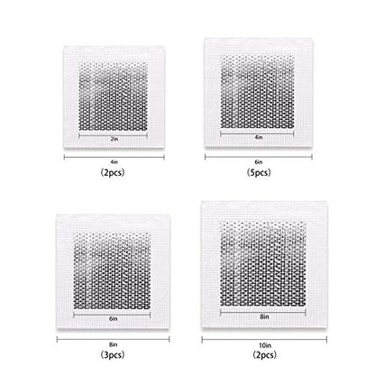 12 Pack 2/4/6/8 Inch Drywall Repair Patch, Aluminum Wall Repair Patch Kit Self Adhesive Fiber Mesh Over Galvanized Plate,Screen Patch Repair for Drywall Plasterboard (2/4/6/8 Inch) - color: 2+4+6+8inch