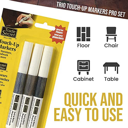 Trio Touch-Up Furniture Repair Markers (Grey Trends), Covers Nicks and Scratches, Floors, Cabinets, Tables - color: Grey