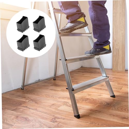 HOMSFOU 4pcs Ladder Mats Non-Slip Stair Treads Ladder Feet Covers Slip Wear-Resistant Easy to Install