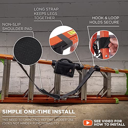 Ergodyne 5300 A-Frame Ladder Shoulder Lifting Strap & Carrying Handle, Transport Ladders with Ease - style: Shoulder Strap + Carry Handle