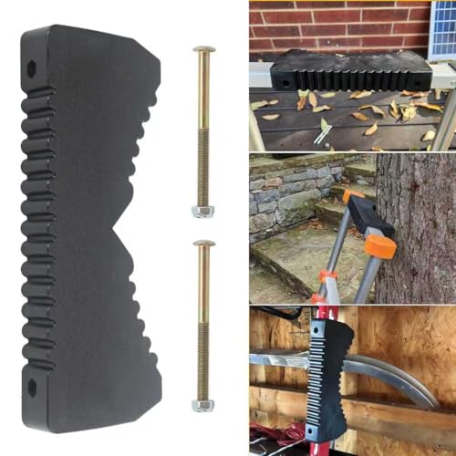 Rubber Steep Ladder Stabilizer,Anti-Slip Ladder Accessory,with Strap and Screws Ladder Poles Non-Slip Mat for Telescopic Ladder, Single Straight Ladder, Engineering Ladder, Enhance Stability