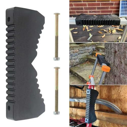 Rubber Steep Ladder Stabilizer,Anti-Slip Ladder Accessory,with Strap and Screws Ladder Poles Non-Slip Mat for Telescopic Ladder, Single Straight Ladder, Engineering Ladder, Enhance Stability