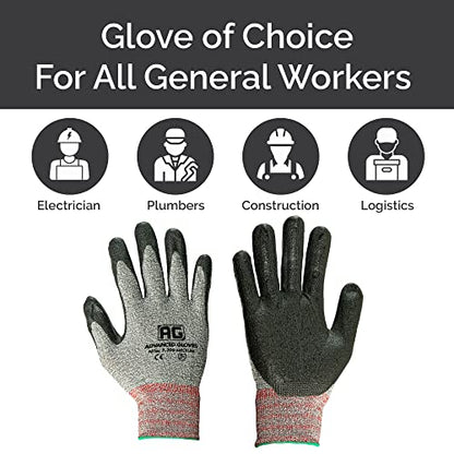 – NiTex P-200 Nylon Nitrile Gloves, Breathable Nitrile Foam Coated Utility Gloves for Insulated Grip, Grey, 6-Pair, Medium - color: Grey, size: 6 Pairs (Medium)
