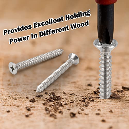 Black Oxide 50 PCS #12X2-1/2(2.5 inch) Stainless Steel Phillips Flat Head Wood Screws,Stainless Steel 18-8 A2(304) Screw,Home Screw Kit by QISHENG - color: Black Oxide, size: #12x2-1/2"(2.5 Inch)