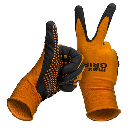 Midwest Gloves & Gear 94-L-L-AZ-12 Mens MAX Grip, Single Pair, Orange - size: Single Pair
