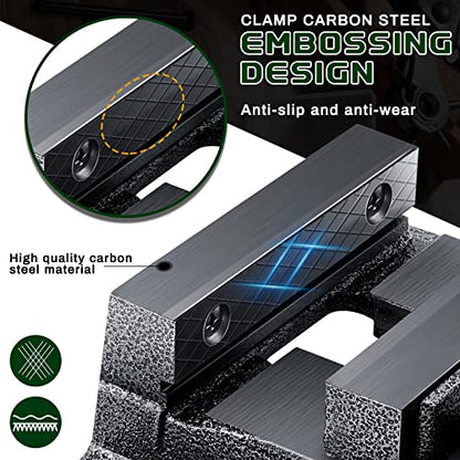 Tools Drill Press Vise Metal Press Vice Workbench Drill Vise Clamp with 2 Pieces Magnetic Pads Multi Grooved Pads Set for Daily Working Supply(3 Inch) - size: 3 Inch