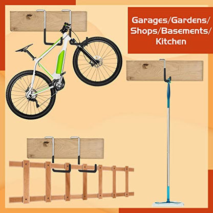 Hotop 18pcs Rafter Hanger Heavy Duty Large S Hooks Rafter Hanger for Garage Ladder Bike Fence Storage Organizer Hooks S Shaped Hooks Hanging Hangers Hooks (Large, Medium, Small), Black - color: Black