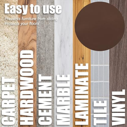 2Pcs Non Skid Rubber Furniture Pads for Recliners,Furniture Grippers, Gripper Pads,Anti Slide Furniture Pads Hardwood Floor Protector,Fits Recliners,Swivel Chairs,Brown Solid Pad (27.5’’ Coffee) - size: R-coffee-2pcs-27.5"