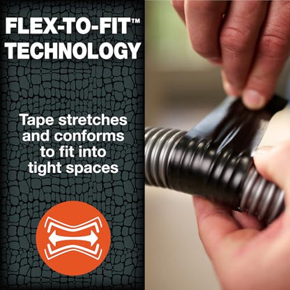 T-REX Flexible Waterproof Tape - Heavy Duty Adhesive Waterproofing Tape for Repair, Leaks, Roof Patches - Extreme Weather & UV Resistance - Black, 2.83" x 10 Yd (Pack of 1) - size: 2.83" x 10 Yd (Pack of 1)