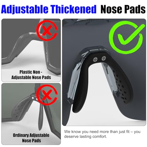 Polarized Sports Sunglasses for Men Women,Wrap Around Sun Glasses for Running Cycling Baseball Fishing Golf Hiking - color: Transparent Black