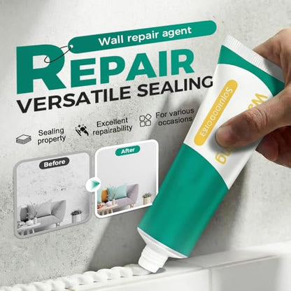 Drywall Patch Repair Kit with Scraper, Wall Mending Agent for Holes, Cracks, & Small Damage, Quick & Easy Solution for Home Wall Repair (2PC) - color: 2PC
