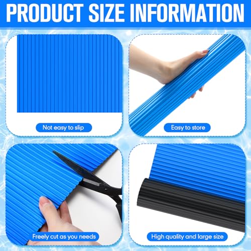Breling 36" x 36" Swimming Pool Ladder Mat, Protective Pool Ladder Pad Step Mat with Non Slip Texture for Above Ground Swimming Steps Liners and Stairs(Vertical Striped) - size: 36" X 36", style: Vertical Striped