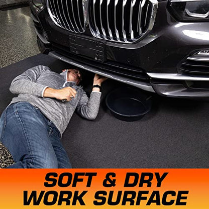 Armor All Premium Maintenance Mat Oil Spill Garage Floor Mat, (30" x 59") (2-Pack), Absorbent, Waterproof, Contains Liquids, Protects Garage Surface or Driveway, Reusable, Washable, Durable (USA Made) - size: 30" X 59" (Rectangular) (2-pack)