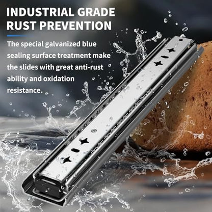 YENUO Heavy Duty Drawer Slides Full Extension 12 14 1618 20 22 24 26 28 30 32 34 36 38 40 Inch Side Mount Ball Bearing RailsTrack Guide Glides Runners 250 Lbs 1 Pair (No Lock) -W:53mm, 12 Inch - size: 12 Inch, style: Load:250 lb (No lock) -W:53mm