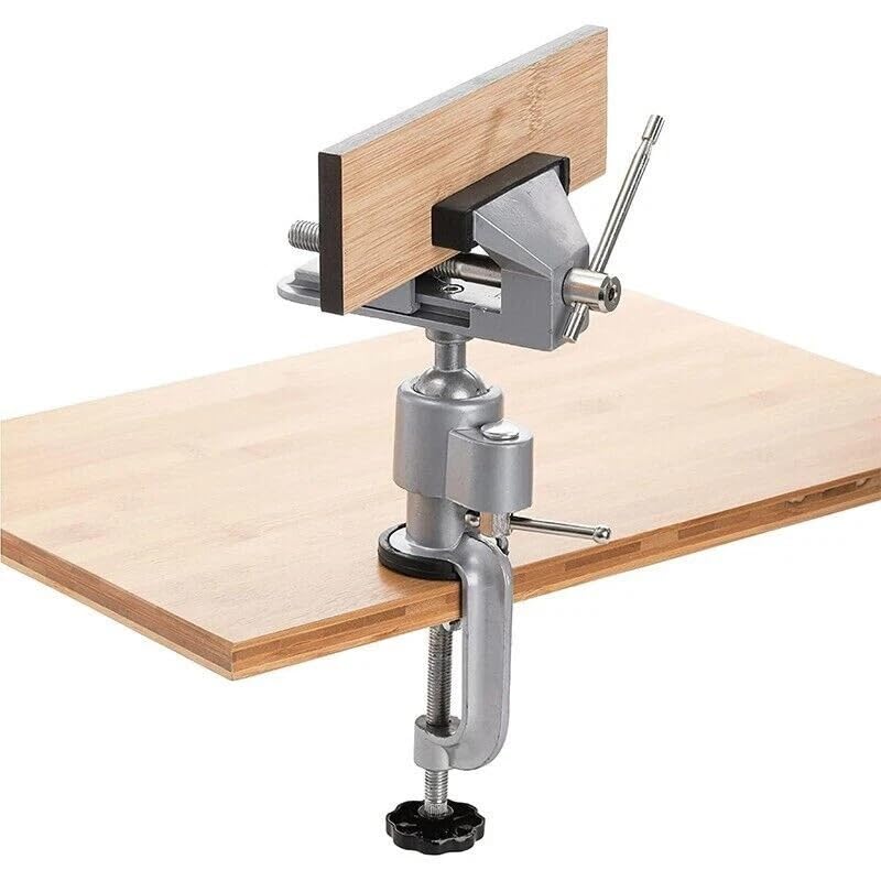 Swivel 3" Universal Table Vise – 360° Rotation, Adjustable Clamps, Ideal for Workbench, Jewelry, Model Making, and More