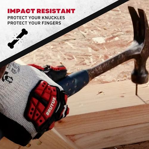 Cestus Brutus HD, Level A7 Cut Resistant Work Gloves, Impact Gloves, Nitrile Coated, Touchscreen, Puncture Resistant - size: 3X-Large