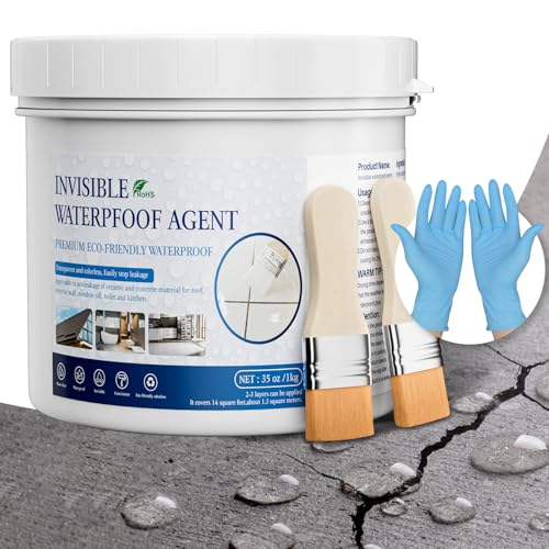 Invisible Waterproof Agent Transparent Repairing Leak Waterproof Adhesive for Roofs, Walls, Bathroom, Shower, Window Sills, Indoor & Outdoor Water Proof Coating 35 Oz - style: 35 OZ