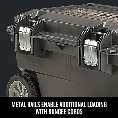 CRAFTSMAN 29-in. Rolling Tool Box with Wheels, Black, Plastic, Lockable (CMST24800) - style: 24 gallon Chest