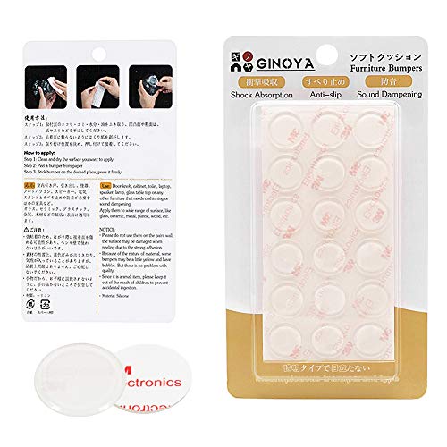 72pcs Glass Top Bumpers, 20mm Silicone Adhesive Furniture Bumpers for Glass Table Door Cabinet Drawers - size: 20mm, 2mm