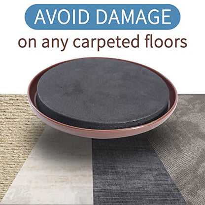 Furniture Sliders for Carpet,16 PCS Heavy Duty Furniture Moving Pads,3.5" Reusable Furniture Movers Sliders for Protect Carpet Surfaces, Move Heavy Furniture Easy and Quickly! - size: 16pcs 3.5" Brown
