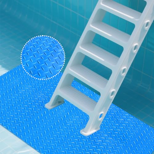 45"x60" Swimming Pool Ladder Mat Protective Swimming Pool Step Pad Protects Vinyl Pool Liner for Above Ground Swimming Pool Ladder Pad Compatible with Pool Step Ladder - size: 45"x60"