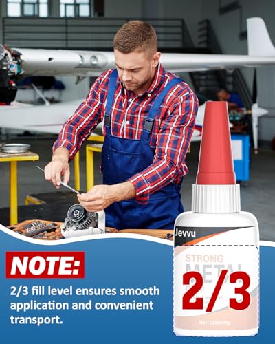 Jevvu Super Glue for Metal, Clear Instant Cyanoacrylate Adhesive for Metal Repair, Waterproof, Heat-Resistant, Ideal for Steel, Aluminium, DIY, Jewelry