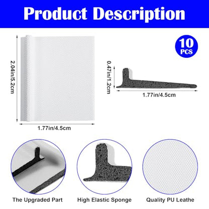 Hecila 10 Pcs Self-Adhesive Door Corner Seals Weather Stripping Door Seal Strip for Door-Frame Filler Seal Strip Stopper Raised Behind Weatherstripping for Noise Isolation and Weather