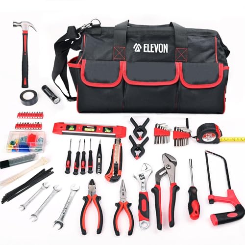Elevon 219-Piece Tool Set, with Waterproof Storage Bag, Home Repairing Tool with Screwdriver Set, DIY Basic, Suitable for Bedrooms, Bathrooms, Garages and Offices - style: 219-Piece