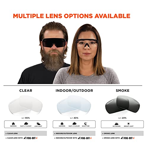 Ergodyne Skullerz Aegir Safety Glasses, ANSI Z87.1+ - color: Smoke Lens