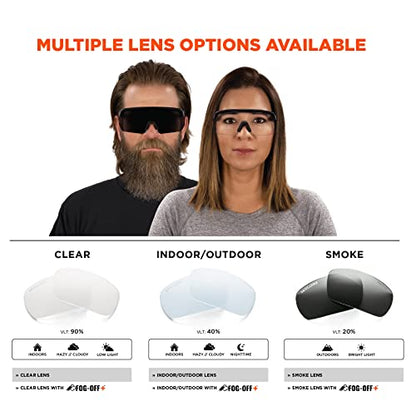 Ergodyne Skullerz Aegir Safety Glasses, ANSI Z87.1+ - color: Smoke Lens